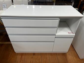 ニトリ キッチンカウンター 幅:約120㎝ ホワイト レジューム