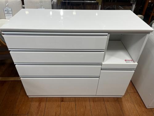 ニトリ キッチンカウンター 幅:約120㎝ ホワイト レジューム