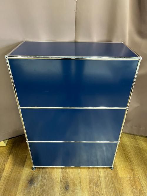 USM Haller (ユーエスエムハラー) キャビネット 77×37×110 ネイビー
