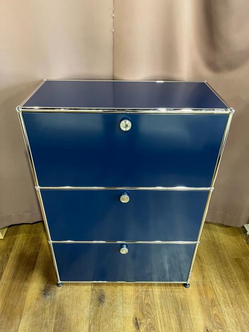 USM Haller (ユーエスエムハラー) キャビネット 77×37×110 ネイビー