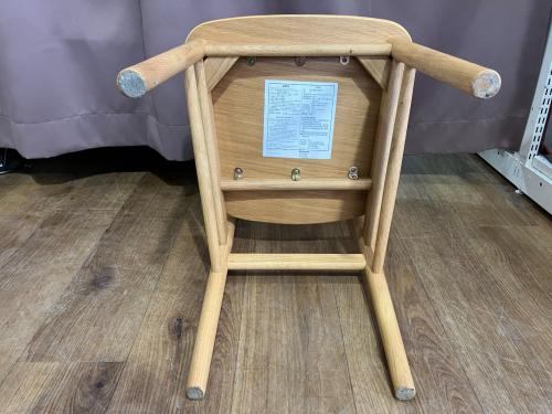 無印良品 (ムジルシリョウヒン) ダイニング5点セット ラウンジチェア4脚 幅:約140㎝ ナチュラル