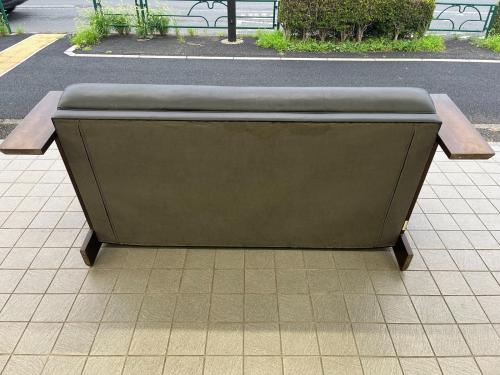 karimoku (カリモク) 3人掛けソファー W15003FKG ダンテ 幅:約180㎝ ブラック×ブラウン Chitano