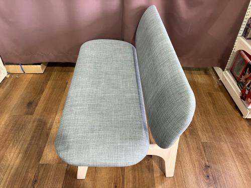 ニトリ ベンチダイニング3点セット 旧モデル 幅:約120㎝ ナチュラル×グレー×レッド リラックスワイド