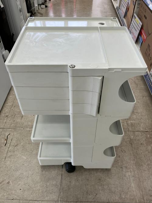 B-LINE (ビーライン) ワゴン 430mm×420mm×740mm ホワイト ボビー
