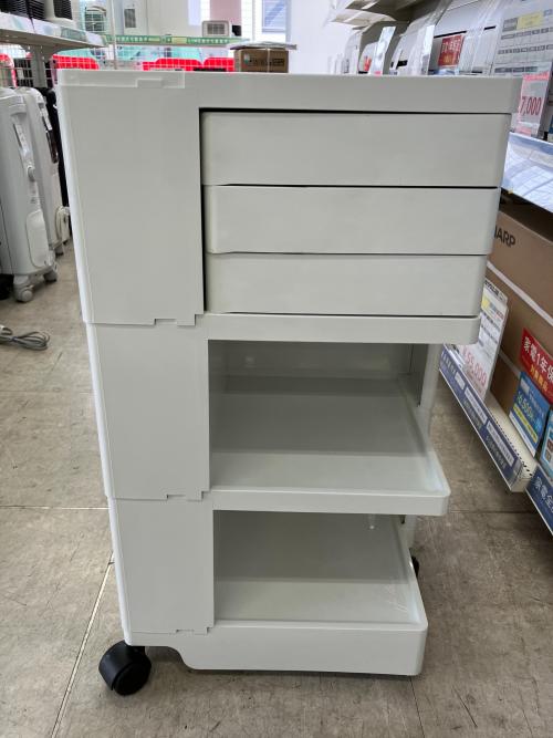 B-LINE (ビーライン) ワゴン 430mm×420mm×740mm ホワイト ボビー