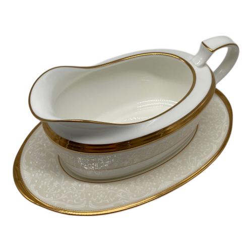 Noritake (ノリタケ) グレイビーボード＆アンダープレートセット ホワイトパレス