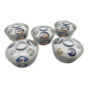 深川製磁 (フカガワセイジ) 蓋付茶碗5Pセット