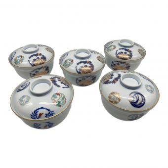 深川製磁 (フカガワセイジ) 蓋付茶碗5Pセット