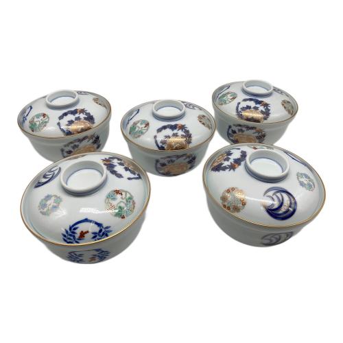 深川製磁 (フカガワセイジ) 蓋付茶碗5Pセット