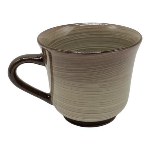 コーヒーカップ&ソーサー 十三代 横石臥牛 横石次郎 朝顔型珈琲碗皿「鷺草」
