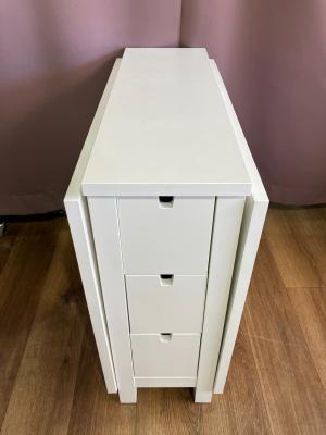 IKEA (イケア) 折りたたみテーブル ゲートレッグテーブル ホワイト NORDEN