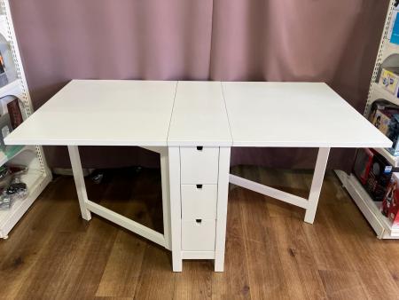 IKEA (イケア) 折りたたみテーブル ゲートレッグテーブル ホワイト
