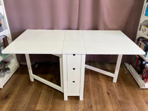 IKEA (イケア) 折りたたみテーブル ゲートレッグテーブル ホワイト NORDEN