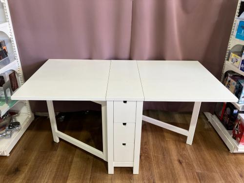 IKEA (イケア) 折りたたみテーブル ゲートレッグテーブル ホワイト NORDEN
