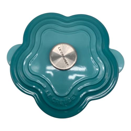 LE CREUSET (ルクルーゼ) 両手鍋 ターコイズ ブルー ココットフルール