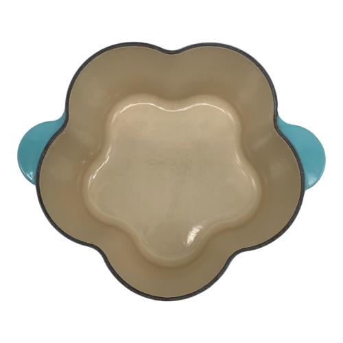 LE CREUSET (ルクルーゼ) 両手鍋 ターコイズ ブルー ココットフルール
