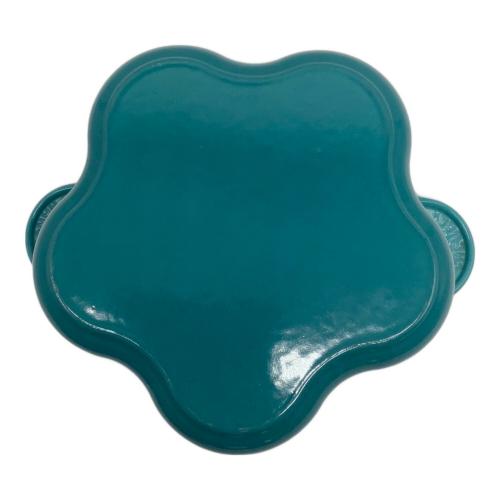 LE CREUSET (ルクルーゼ) 両手鍋 ターコイズ ブルー ココットフルール