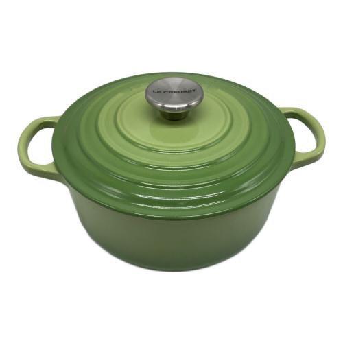 LE CREUSET (ルクルーゼ) 両手鍋 20cm グリーン ココット・ロンド