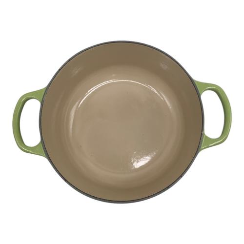 LE CREUSET (ルクルーゼ) 両手鍋 20cm グリーン ココット・ロンド