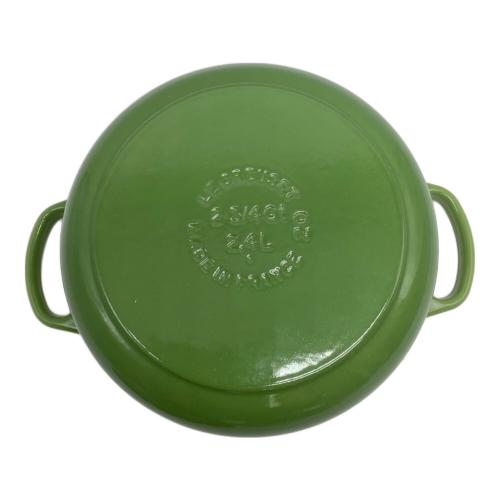 LE CREUSET (ルクルーゼ) 両手鍋 20cm グリーン ココット・ロンド