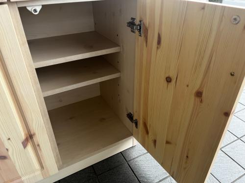 大川家具 (オオカワカグ) キッチンカウンター フレンチカントリー 幅:約114㎝ ベージュ×ホワイト エコル