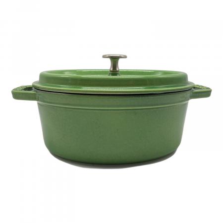 Staub (ストウブ) ピコ・ココット・オーバル グリーン 23cm