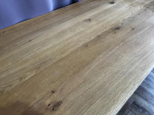 Knot antiques (ノットアンティークス) ダイニングテーブル TSN-1389 幅:約140㎝ ナチュラル×ブラック グリッドⅡ