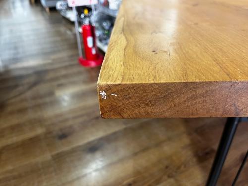 Knot antiques (ノットアンティークス) ダイニングテーブル TSN-1389 幅:約140㎝ ナチュラル×ブラック グリッドⅡ