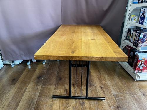 Knot antiques (ノットアンティークス) ダイニングテーブル TSN-1389 幅:約140㎝ ナチュラル×ブラック グリッドⅡ