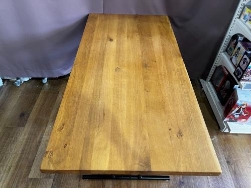 Knot antiques (ノットアンティークス) ダイニングテーブル TSN-1389 幅:約140㎝ ナチュラル×ブラック グリッドⅡ