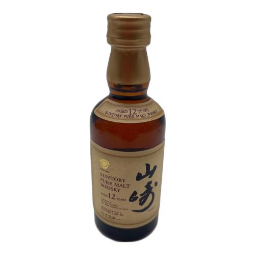 サントリー ピュアモルトウイスキー山崎 ジャパニーズウイスキー 12年 50ml　グラス付