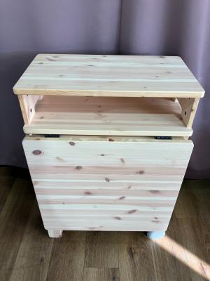 IKEA (イケア) 可動式ドロップリーフテーブル 幅:約64㎝ ナチュラル RESARO