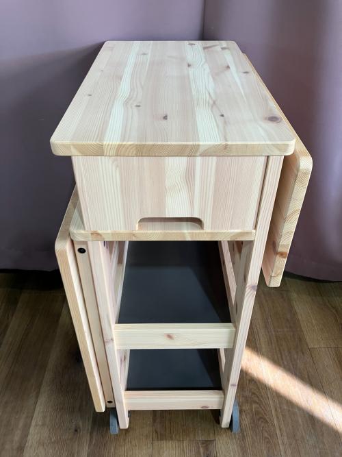 IKEA (イケア) 可動式ドロップリーフテーブル 幅:約64㎝ ナチュラル RESARO