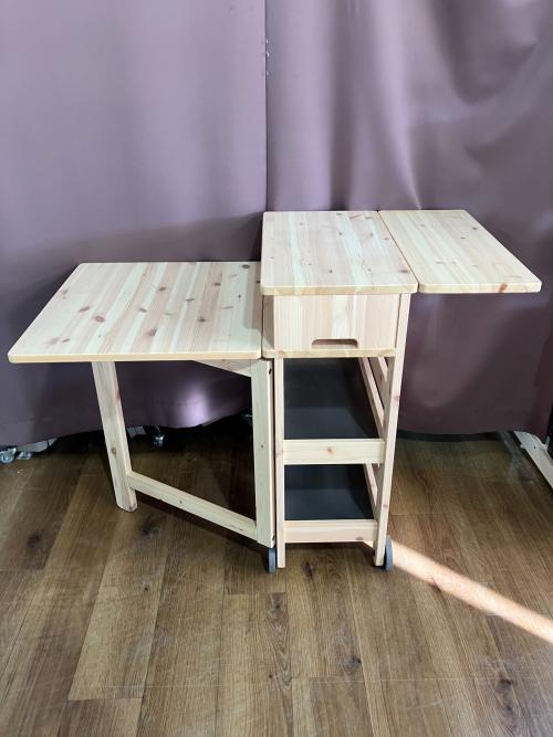 IKEA (イケア) 可動式ドロップリーフテーブル 幅:約64㎝ ナチュラル RESARO