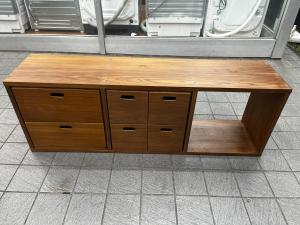 無印良品 (ムジルシリョウヒン) スタッキングシェルフ 幅:約121㎝ ブラウン