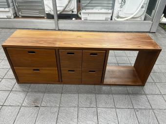 無印良品 (ムジルシリョウヒン) スタッキングシェルフ 幅:約121㎝ ブラウン