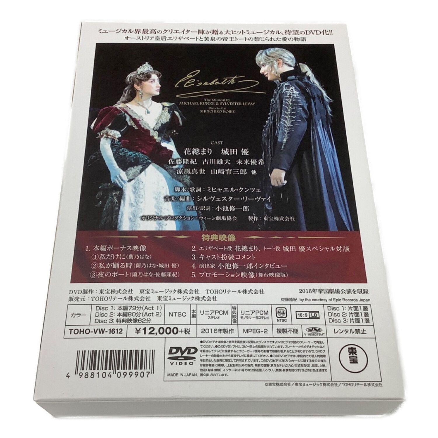 DVD/ブルーレイミュージカル エリザベート 2016帝国劇場DVD - 舞台 