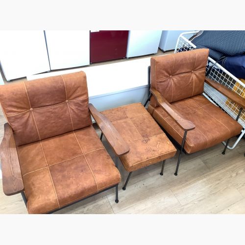 TRUCK FURNITURE (トラックファニチャー) 1人掛けソファー ブラウン 50368 オットマン付き HR SOFA