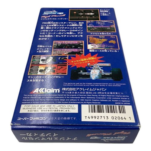 AKLAIM スーパーファミコン用ソフト ナイジェルマンセル・インディカー