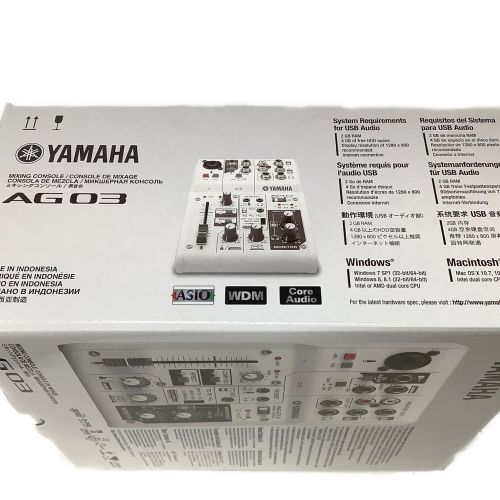 YAMAHA (ヤマハ) ミキシングコンソール AG03 YCBZ02644