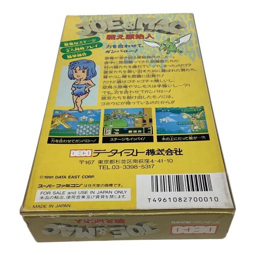 DECO データイースト スーパーファミコン用ソフト JOE&MAC 戦え原始人