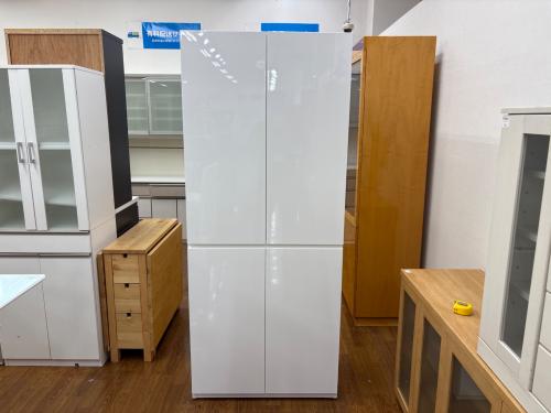 ニトリ キャビネット ホワイト 137 2枚扉 2段 ポルテ80