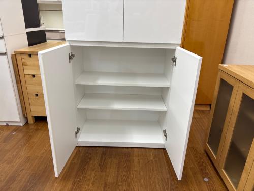 ニトリ キャビネット ホワイト 137 2枚扉 2段 ポルテ80