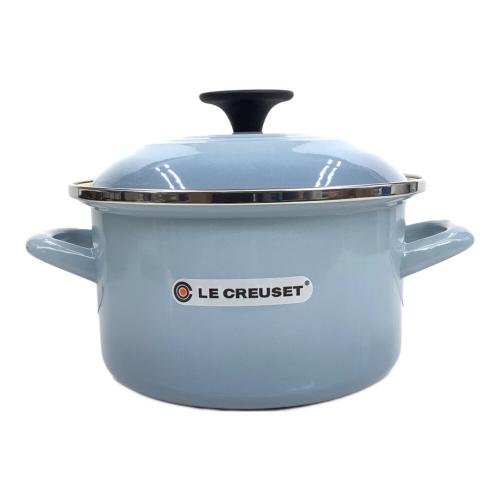 LE CREUSET (ルクルーゼ) 鍋 ブルー CASSEROLE acier emaille 18㎝