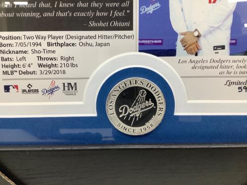 THE HIGHLAND MINT 大谷翔平 ドジャース入団 記念フォトフレーム 世界5000個限定