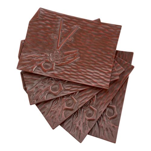 鎌倉彫 和歌美屋 銘々皿 5枚セット 角折 梅