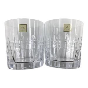 KAGAMI CRYSTAL (カガミクリスタル) ペアロックグラス ※記念刻印有