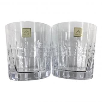 KAGAMI CRYSTAL (カガミクリスタル) ペアロックグラス ※記念刻印有