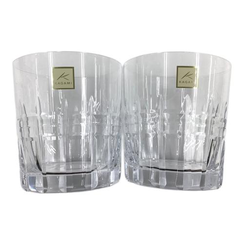 KAGAMI CRYSTAL (カガミクリスタル) ペアロックグラス ※記念刻印有
