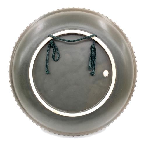 九谷焼 (クタニヤキ) 壽老人 額皿 中村翠恒 作 秋塘陶園 共箱・栞付